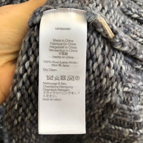 MADEWELL 100% Wool Spray-Dyed V-Neck Oversized Sweater Size Medium - Picture 8 of 10